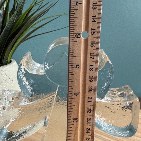 Wiesenthal-Hutte K Breit Angel Candle Holder Clear Glass MCM Brutalist W Germany - Picture 13 of 14